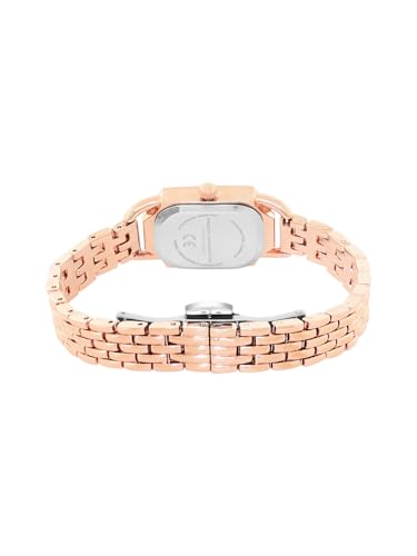 Image of French Connection Opessence Analog Rose Rectangle Dial Watch for Women-FCN0177RGM