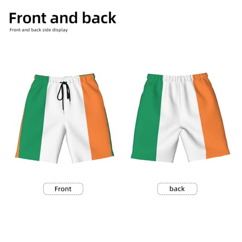 Irish Flag Youth Beach Pants, Soft and Breathable, with Drawstring Waist, Suitable for Sports and Leisure.2