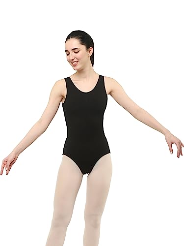 IKAANYA Girls Tank Scoop Neck Leotard or Bodysuit - Ideal for Bal...