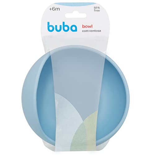 Bowl Em Silicone Com Ventosa, Azul, Buba