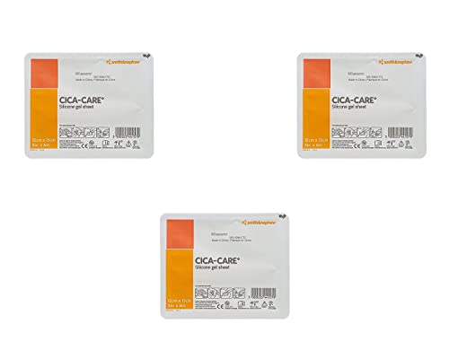 Feuille de silicone adhésive CICA-Care lavable et réutilisable en lot de 3