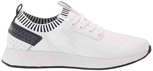 Nautica Men's Comfortable Casual Lace-Up Sneakers | Lightweight And Fashionable Walking Shoes For Everyday Wear-Rembold-White Knit Size-10.5 #TOP5