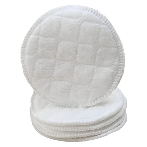 KOMBIUDA 100 Pcs White Washable Breast Pads Anti-Overflow Leak-Proof Nursing Pads for Maternity