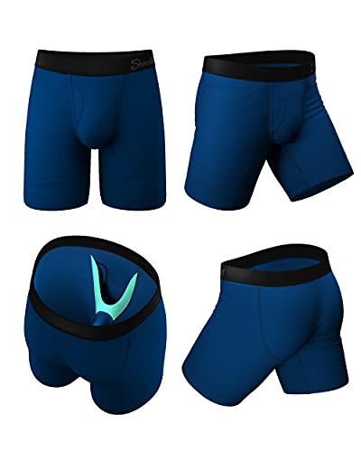 Shinesty mens Long Leg Boxer With Fly Long Leg Boxer with Fly (pack of 1)