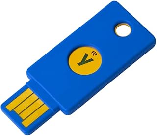Yubico Security Key NFC - Two Factor Authentication USB and NFC Security Key, Fits USB-A Ports and Works with Supported NFC Mobile Devices  FIDO U2F and FIDO2 Certified - More Than a Password