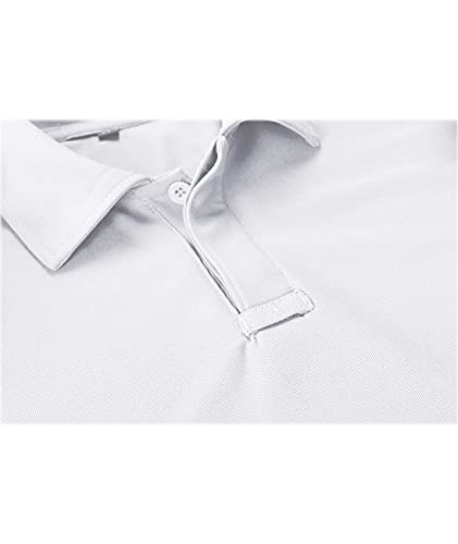 Zity Mens Polo Shirt Short Sleeve Sports Golf Tennis T-Shirt White-L #TOP4