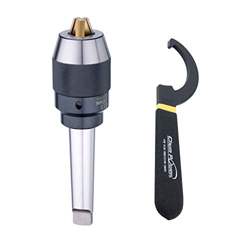 Chum Power 1/64"-1/2" Special Heavy Duty Keyless Drill Chuck With Integrated Shank, Mt3 Shank, Titanium Jaws #TOP5