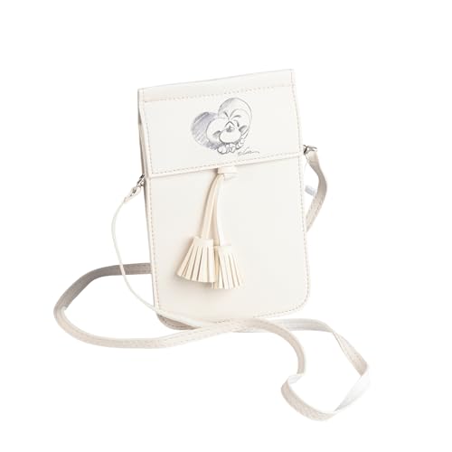 Sac Compagnon Beige Diddl bandoulière réglable et motif cœur retro