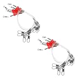 DOITOOL カワカマス釣り用ワイヤーリーダー12個セット 高強度ステンレス製 噛みつき防止機能付き ナイロン素材 海水ルアーフィッシング対応