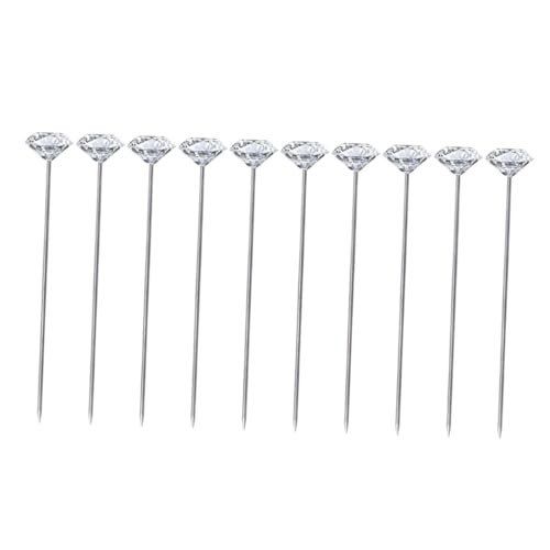 ERINGOGO 200Pcs Decorative Sewing Pins with Pearlized Heads Stitching Pins for Wedding Bouquets Crafting and Jewelry Projects Transparent