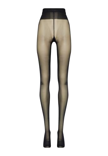 Image of Wolford Neon 40 Denier Tights Pantyhose for Women Semi Sheer Brilliant Shine Soft Logo Waistband Invisible Reinforced Toe