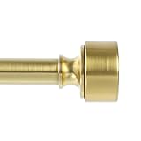 Gold Curtain Rods for Windows 48 to 84 Inch(4-7ft),Noble Metal End Cap Curtain Rods,1 Inch Diameter