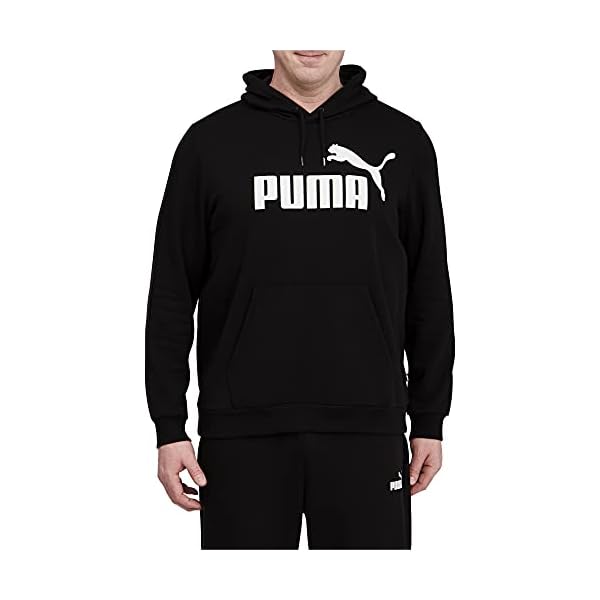 PUMA Men's Essentials Big Logo Fleece Hoodie Bt, Cotton Black, XX-Large Big Tall - Image 4