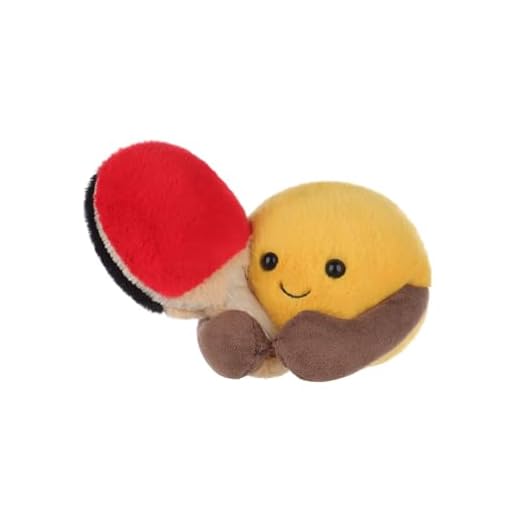Apricot Lamb Pelota de ping pong de mesa para niños, peluches suaves y lindos para bebés, niñas y niños, mullido tenis de mesa amarillo, 11 cm