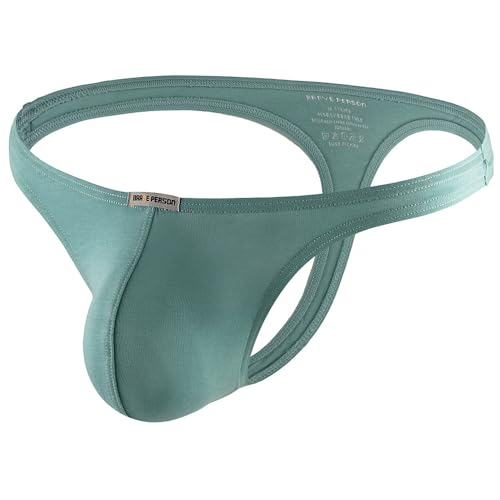 Summer Code Stringi G-String Para Hombre Talle Bajo Bikini Figi Ropa Wnętrze Transpirable Stringi Calzoncillos, jasnozielony, L