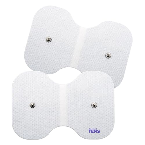Image of Discount TENS Electrode Pads Compatible with Omron, 4 x 6 Inch, 2 Pack | Superior gel with metallic grid, long-lasting latex-free hydrogel, flexible comfort, even current flow, strong skin adhesion