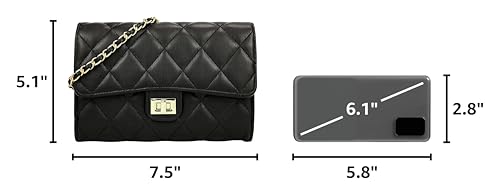 Image of Farcauo Small Purses for Women Quilted Crossbody Bags Ladies Trendy Shoulder Handbags Quilted Purses Women