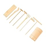 Colcolo 8 Mini-Sandrechen, Sandkasten-Zubehör, tragbare, einzigartige Kunsthandwerksartikel, Tisch-Gartenwerkzeuge für den Garten