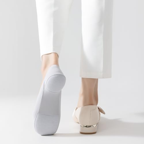 Image of 6 Pair Low Cut Womens No Show Socks With Padding For Flats Loafers Shoes