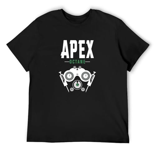 BRBOQW Apex Octane Legends Gaming Men Camiseta Printed Camiseta Black Tee Top, Negro , M