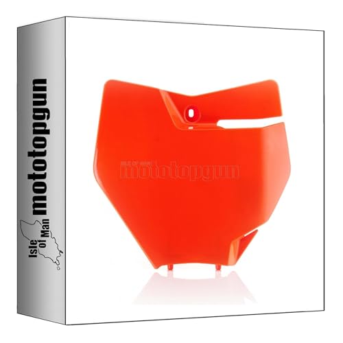 Porte numero avant orange 2 compatible avec KTM SX-F 250 carénage cross Acerbis 0021748