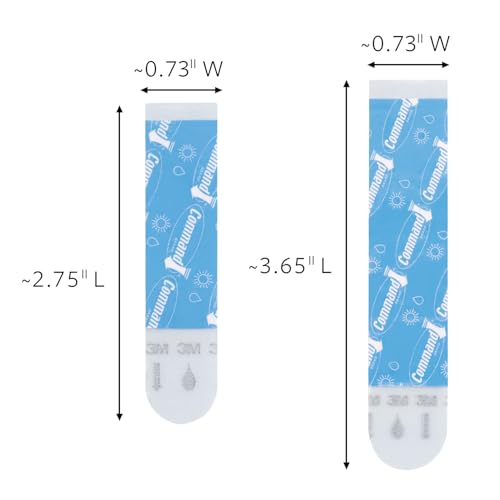 Command Bath Water Resistant Refill Strips, 2-Medium and 4-Large Strips (BATH22-ES-E)