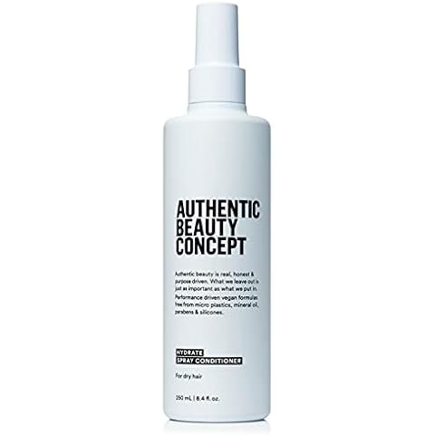 Authentic Beauty Concept Hydrate Spray Conditioner | Lightweight Leave-In Spray | Adds Moisture & Manageability | Normal To Dry or Curly Hair | Vegan & Cruelty-free | Silicone-free | 8.4 fl. oz. Cover