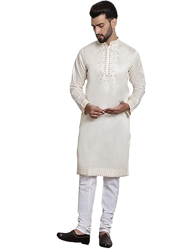 Kurta en soie pour homme Sojanya chic avec broderie traditionnelle