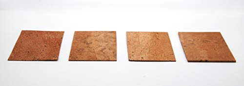 8 Korkplatten für Holzblasinstrumente Saxophon/Klarinette Reparatur Korkplatte portugiesischer Kork zB für S-Bögen oder Klappen 0,6 mm, 1,0 mm, 1,5 mm 2,0 mm (je 2 Platten) Korkplatten-Set