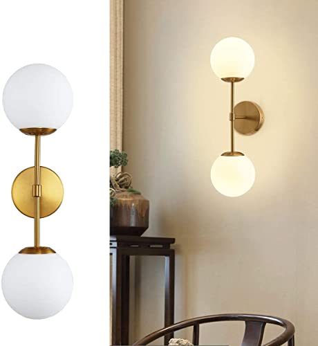 Image of SINOMAN Wall Light for Living Room Modern /Wall Lamps for Bedroom /for Living Room /Wall Lights for Home Decoration /Bedside Wall lamp (Doom Gold, with Bulb)