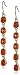 Lucky Brand Gold and Red Drop Earrings
