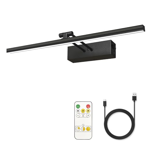 Plafones, Home Improvement Sunsign LED Iluminación de Pared, Lámpara de pared cuadros, 3 temperaturas de color y brillo ajustables,control remoto, 2500mAh, CRI90+, luz de arte de metal...