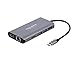 Produktbild DeLock USB C HUB 7in1 mit HDMI und Displayport 4K, USB 3.0 Hub, PD 3.0 100 Watt, SD/TF Kartenleser und RJ45 Gigabit LAN, 87683