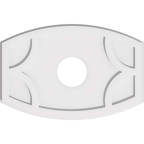 Image of Ekena Millwork CMP24X16KY-05000 Kailey Architectural Grade PVC Contemporary Urethane Ceiling Medallions 24 inchW x 16 inchH x 5 inchID x 13 inchC x 1 inchP