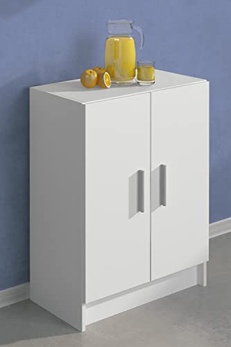 PEGANE Meuble Bas de Cuisine Coloris Blanc - Longueur 60 x Profondeur 42 x Hauteur 80 cm