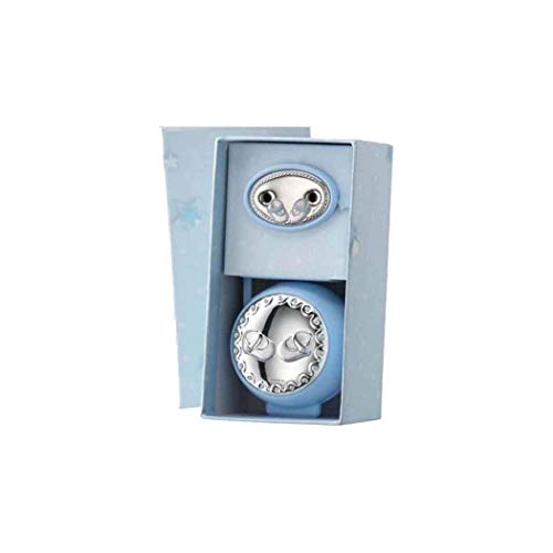 Set Chupetero + Portachupete en plata bilaminada