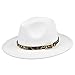 Unbekannt Fedora hat Fedora Wide Women 's Buckle Belt con cappelli da baseball Cap Ragazzi 10 anni, bianco, Taglia unica