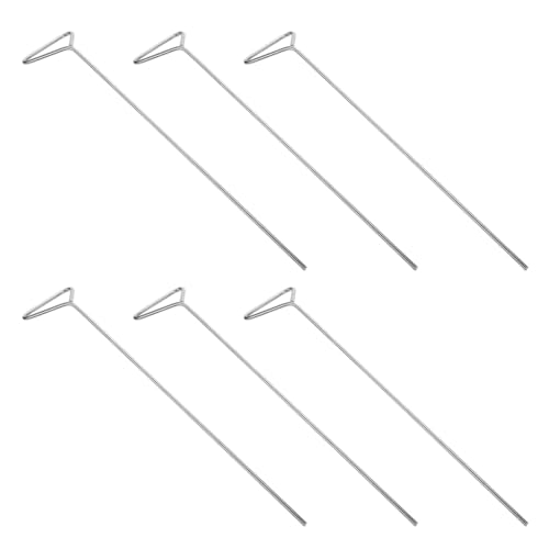 Veemoon 6pcs Stainless Steel Cell Laboratory Cell Spreading Triangle End Easy to Handle No Tearing Agar