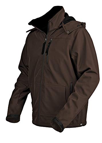 STS Ranchwear Mens Barrier Polyester Softshell Jacket Brown Hooded XXL