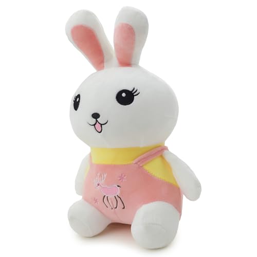 Image of Soft Plush Toy for Kids Stuffed Soft Toy with Cute Hug-Friendly Plush for Babies, Toddlers & Children Safe, Lightweight & Easy to Clean (Pink Bunny)