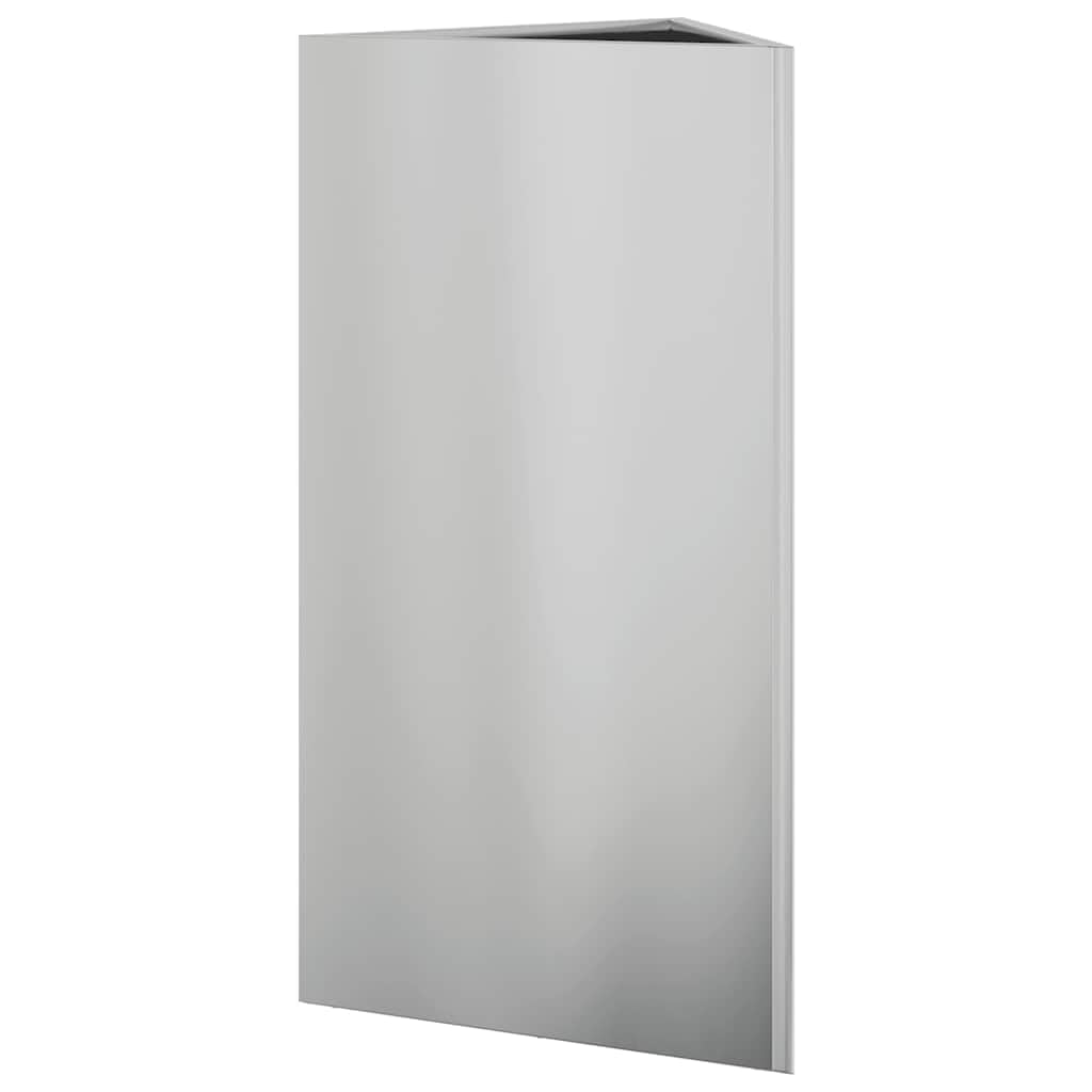 Fioriera triangolare 40 x 34,5 x 75 cm, in acciaio zincato | Protezione da erbacce stabile e durevole, senza fori di drenaggio, per terrazza o balcone