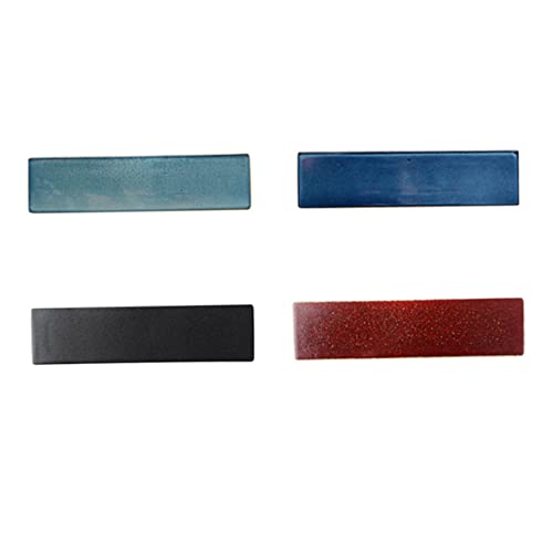Plato rectangular para sushi de cerámica negra miniatura 5