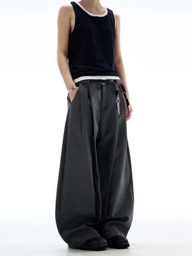 GUOYUXIAO Men's Jeans Washed Cargo Pants Loose Fit Trouser for Men3