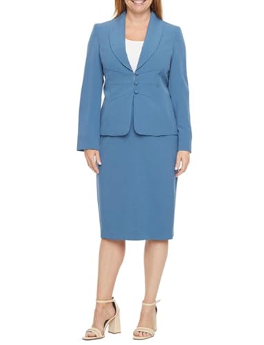 Ensemble tailleur 2 pièces femme avec veste revers châle et jupe crayon chic