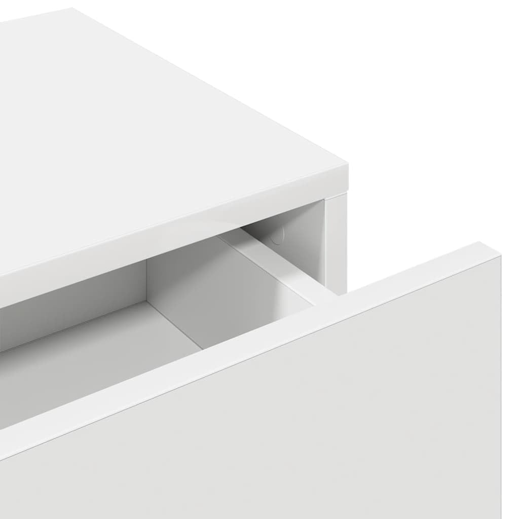 Genérico Estante de Pared con cajones de Madera contrachapada Blanco,Estanterías,Estantes y estanterías-859977