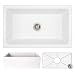 ZUHNE 33-Inch White Farmhouse Apron Front Reversible Single Bowl Fireclay Kitchen Sink