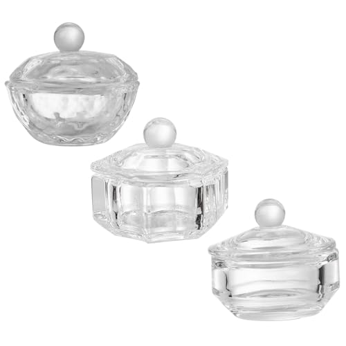 MAGICLULU 3 piezas vasos líquidos acrílicos para uñas