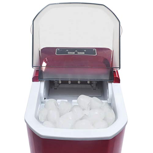 Brokky Eiswürfelbereiter Rot 1,4 L 15 kg / 24 h Commercial Ice Maker Machine EiswüRfelmaschine Crushed Ice