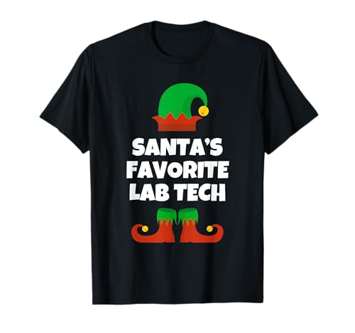 Santas Favorite Lab Tech Christmas Pj Laboratory Technician T-Shirt