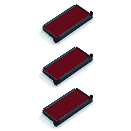 Trodat Lot de 3 cassettes d'encre 6/4912 Rouges pour tampons Printy 4912, 4912T, 4952, X-Print -...